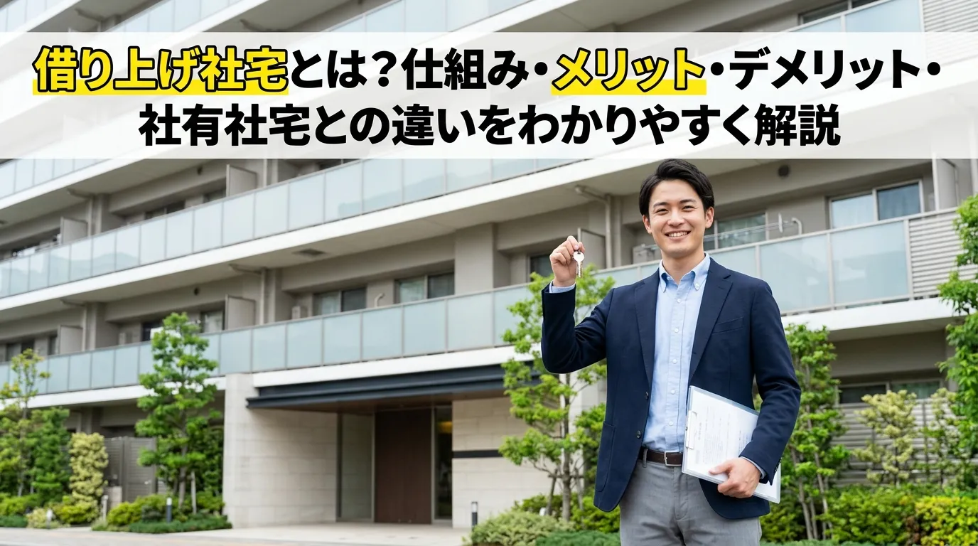 借り上げ社宅とは？仕組み・メリット・デメリット・社有社宅との違いをわかりやすく解説