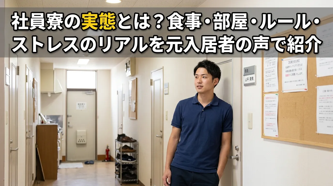 社員寮の実態とは？食事・部屋・ルール・ストレスのリアルを元入居者の声で紹介