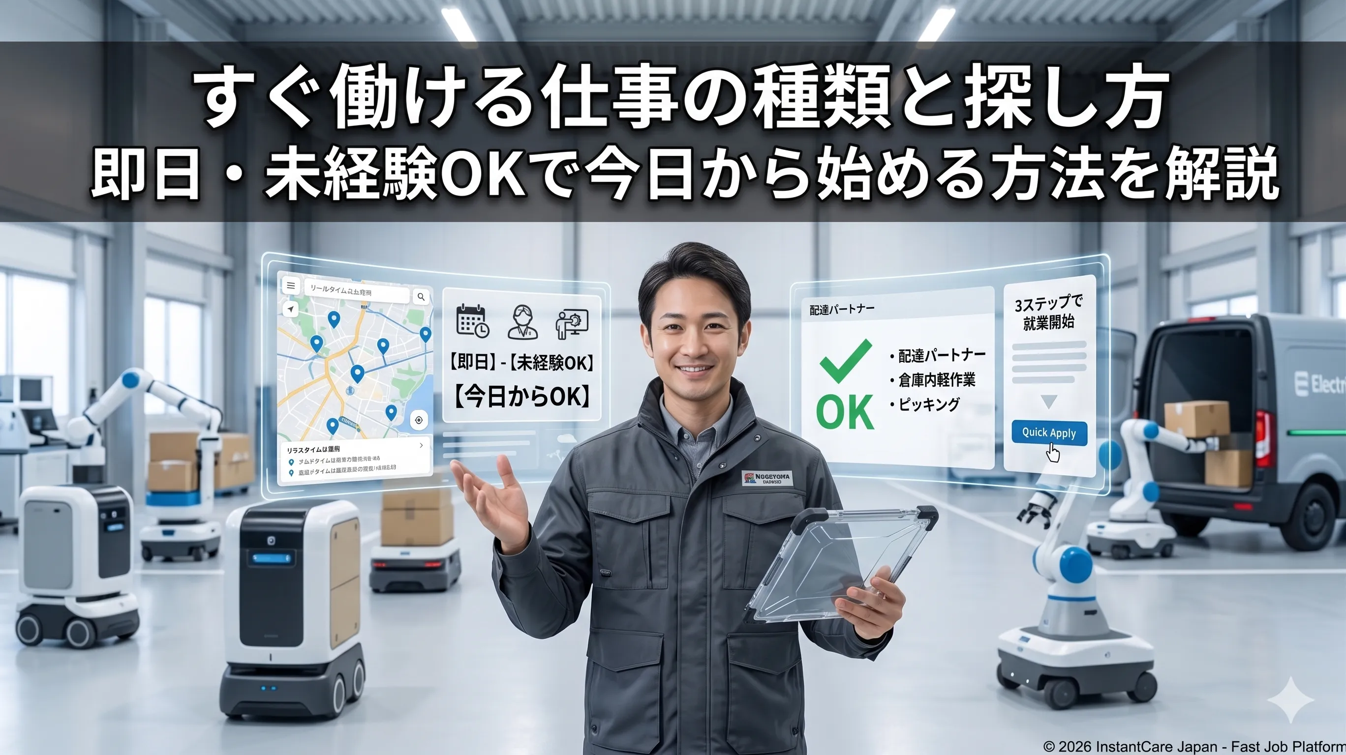 すぐ働ける仕事の種類と探し方｜即日・未経験OKで今日から始める方法を解説