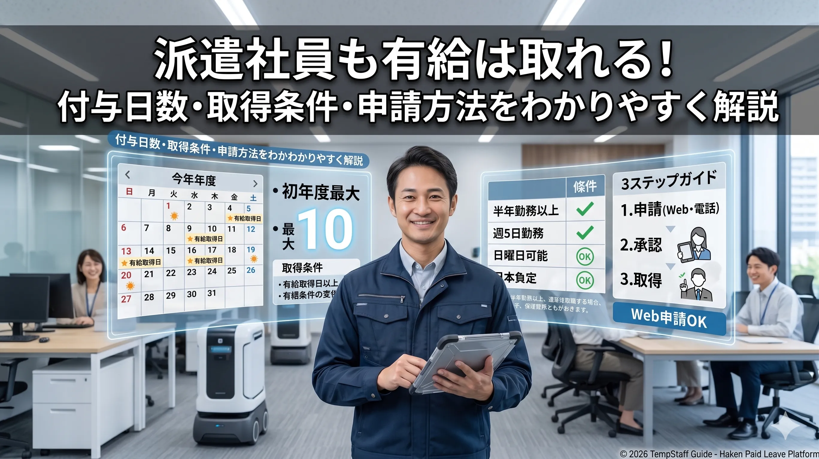 派遣社員も有給は取れる！付与日数・取得条件・申請方法をわかりやすく解説
